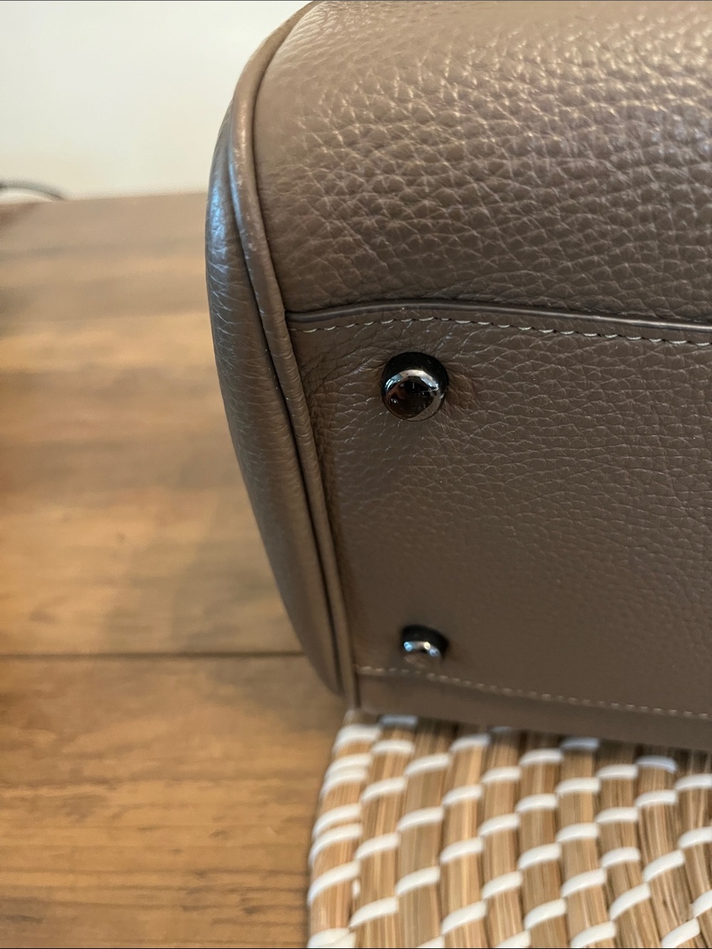 Coach Brown Pebbled Leather Satchel - Picture 12 of 16